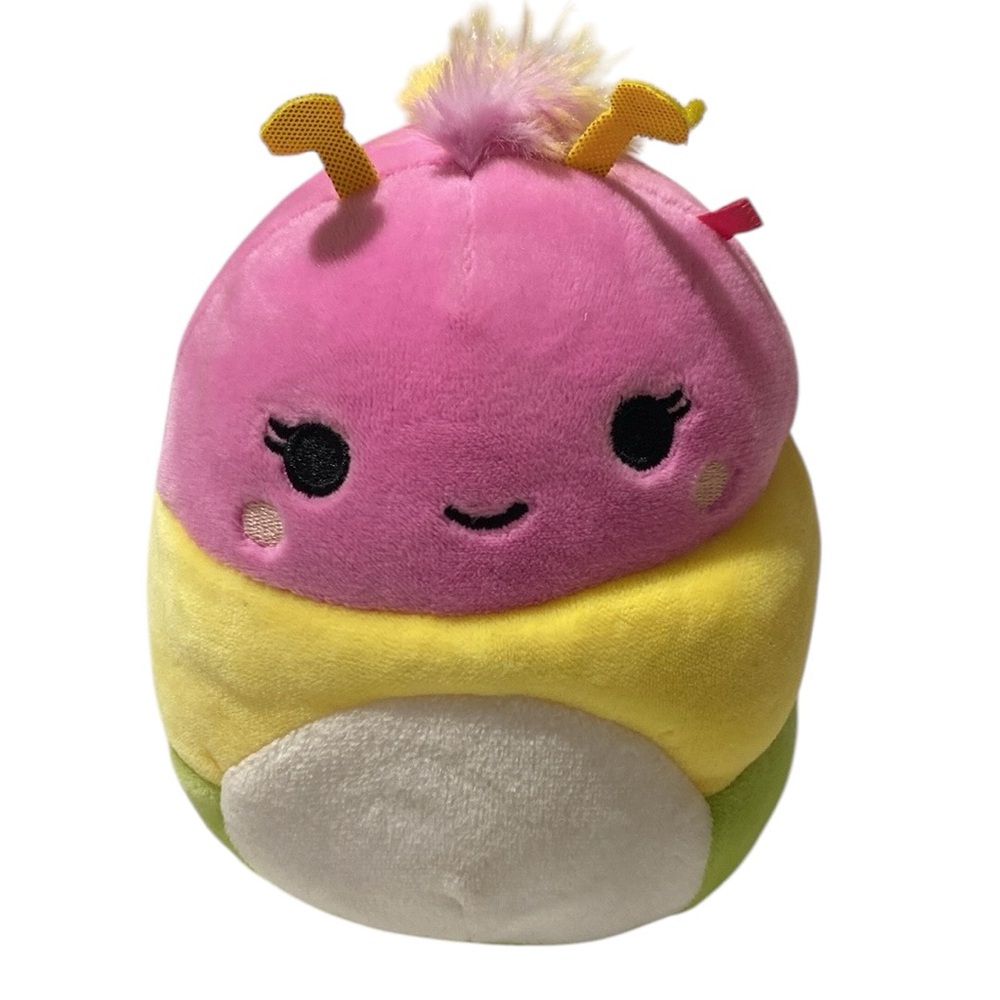 Squishmallow 5” Cornelia Rainbow Stripe Caterpillar Plush
